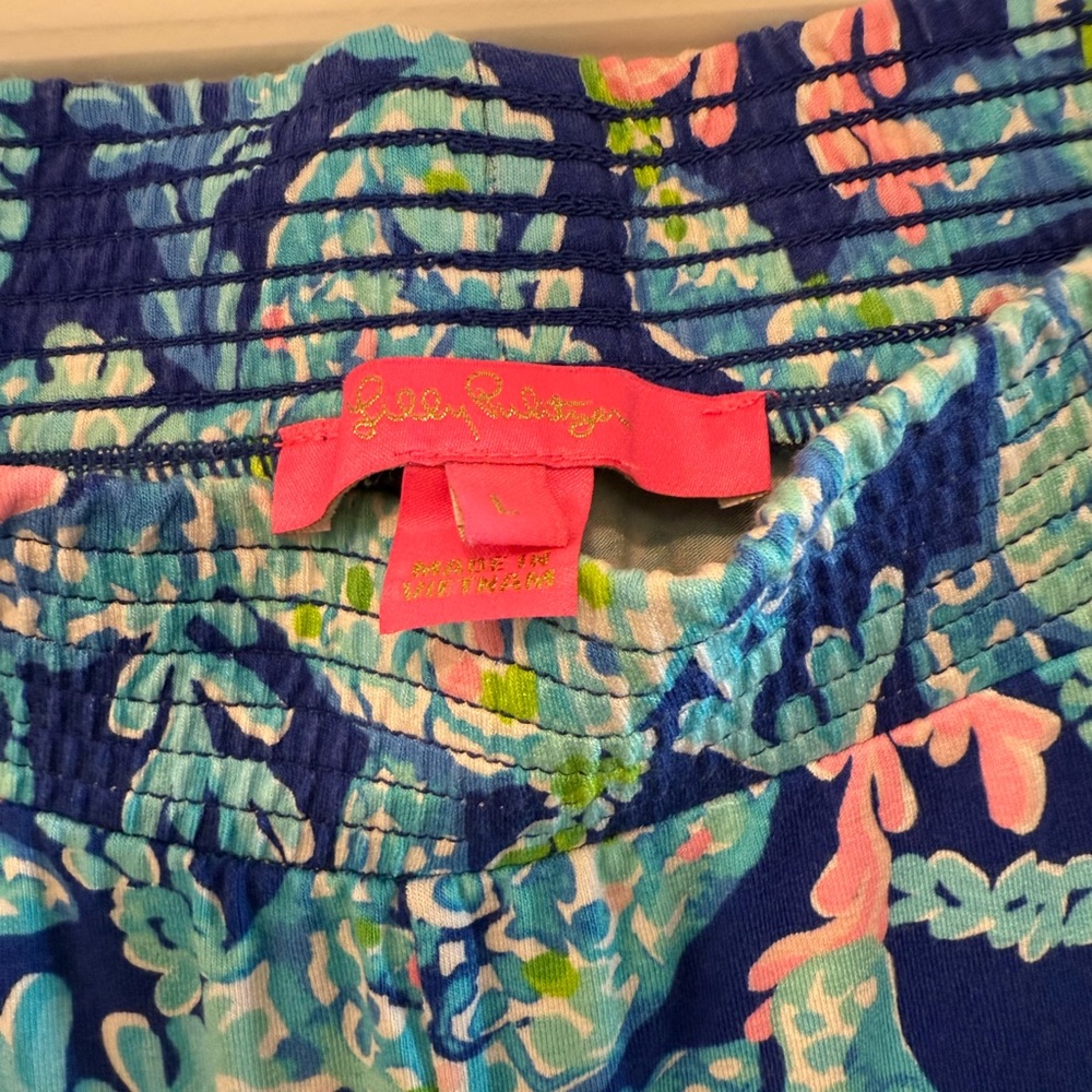 Lilly Pulitzer Corsica Blue Turtle Villa Pants - Picture 2 of 3